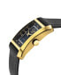 ფოტო #3 პროდუქტის Women's Luino Swiss Quartz Diamond Accents Black Handmade Italian Leather Strap Watch 23mm x 29mm