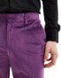 Фото #9 товара ASOS DESIGN skinny tuxedo suit trouser in purple velvet