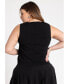 ფოტო #2 პროდუქტის Plus Size Preppy Button Front Tank