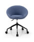 Фото #10 товара Adjustable Swivel Accent Chair Linen Office Chair Round Back