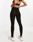 River Island high waisted leggings in black Черный, UK6 L32 - фото #2