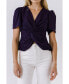 ფოტო #1 პროდუქტის Women's Solid Knotted Top