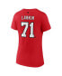 Фото #2 товара Women's Dylan Larkin Red Detroit Red Wings Special Edition 2.0 Name and Number V-Neck T-shirt