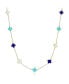 ფოტო #1 პროდუქტის Mini Blue Mixed Clover Necklace