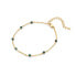 Jac Jossa Hope DL646 Malachite and Diamond Fine Gold Plated Bracelet