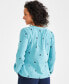 Фото #2 товара Women's Cotton Embroidered Split-Neck Gauze Blouse, Created for Macy's