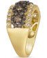 ფოტო #3 პროდუქტის Chocolate Diamond & Nude Diamond Fancy Openwork Ring (1-1/6 ct. t.w.) in 14k Gold