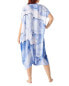 Фото #2 товара Tommy Bahama 299639 Abalone Watercolor Print Cover-Up Caftan, Size Large