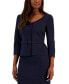 Фото #4 товара Women's Belted Jacket 3/4-Sleeve Skirt Suit