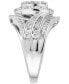 ფოტო #4 პროდუქტის Diamond Round & Baguette Swirl Ring (2-1/2 ct. t.w.) in 14k White Gold