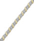ფოტო #1 პროდუქტის Diamond Diagonal Bar Bracelet (1/4 ct. t.w.) in 14k Gold-Plated Sterling Silver