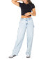 Фото #1 товара Juniors' Curvy Wide-Leg Carpenter Jeans