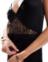 Фото #3 товара SNDYS satin cami lace insert backless maxi dress in black