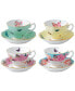 Фото #1 товара Miranda Kerr for Mixed Pattern Teacup & Saucer Service for 4