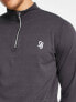 Фото #3 товара South Beach Man 1/4 zip sweatshirt in black
