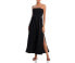 Фото #1 товара Peixoto Womens Harry Strapless Cotton Dress Swim Cover Up Size Black Size Large