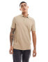 Фото #2 товара Armani Exchange tonal logo regular fit polo in beige