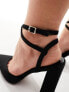 ASOS DESIGN Wide Fit Paige high block heels in black