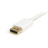Фото #5 товара StarTech.com 3m (10 ft) White Mini DisplayPort to DisplayPort 1.2 Adapter Cable M/M - DisplayPort 4k - 3 m - DisplayPort - mini DisplayPort - Gold - White - Male/Male