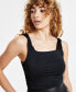 ფოტო #3 პროდუქტის Women's Ruched Twisted-Strap Bodysuit, Created for Macy's