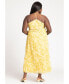 ფოტო #3 პროდუქტის Plus Size Gold Chiffon Maxi Dress