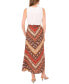 Women's Chevron-Print Pull-On A-Line Maxi Skirt