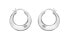 Silver hoop earrings with diamonds Huggies DE794