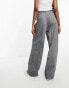 ASOS DESIGN Tall wide leg dad trouser in grey marl