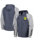 Фото #1 товара Men's Charcoal Nashville SC All-Weather Raglan Hoodie Full-Zip Jacket