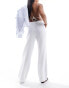 SNDYS cotton lightweight wide leg trousers co-ord in white