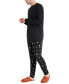 ფოტო #3 პროდუქტის Men's Snooze Relaxed-Fit Solid Long-Sleeve Sleep T-Shirt