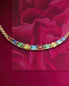 Playful gold-plated necklace with colored cubic zirconia Colori SAVY01