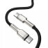 Przewód kabel USB-C - USB-C Cafule Metal Data Power Delivery 100W 2m - czarny