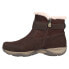 Easy Spirit Elinor Round Toe Zippered Pull On Booties Womens Brown Casual Boots