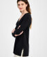 Фото #3 товара Women's 3/4-Sleeve Swing V-Neck Top, Created for Macy's