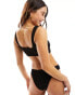 & Other Stories mix and match crinkle square bikini top in black