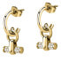 Gold-plated round earrings with Abbraccio SAUC05 pendants