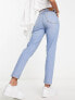 Фото #2 товара Bershka comfort fit mom jean in light blue