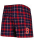 Men's Navy, Red Boston Red Sox Ledger Flannel Boxers