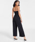 Фото #2 товара Petite Smocked-Back Wide-Leg Jumpsuit, Created for Macy's