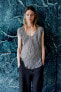 Zw collection 100% linen asymmetric top