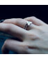 ფოტო #5 პროდუქტის On Point Triangle Design Sterling Silver Diamond Women Ring