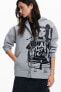 Women's Printed zip-up sweatshirt M. Christian Lacroix Black|gray, XSmall - фото #2