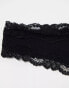 Фото #4 товара ASOS DESIGN 3 pack cotton & lace trim high rise malibu thong in black