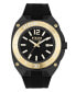 ფოტო #1 პროდუქტის Men's Three-Hand Date Quartz Versus Reaction Black Silicone Strap 48mm