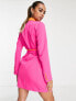 Style Cheat – Kurzes Blazer-Kleid in Rosa mit Blockfarbendetails