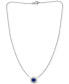 Blue Cubic Zirconia Framed 16" Pendant Necklace, Created for Macy's