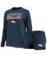 Фото #1 товара Пижама Concepts Sport Denver Broncos Navy and Shorts