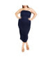Фото #1 товара Plus Size River Strapless Midi Dress