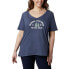 Фото #6 товара Columbia Women's Mount Rose Relaxed Tee Shirt, Nocturnal Heather/CSC Badge, 1X